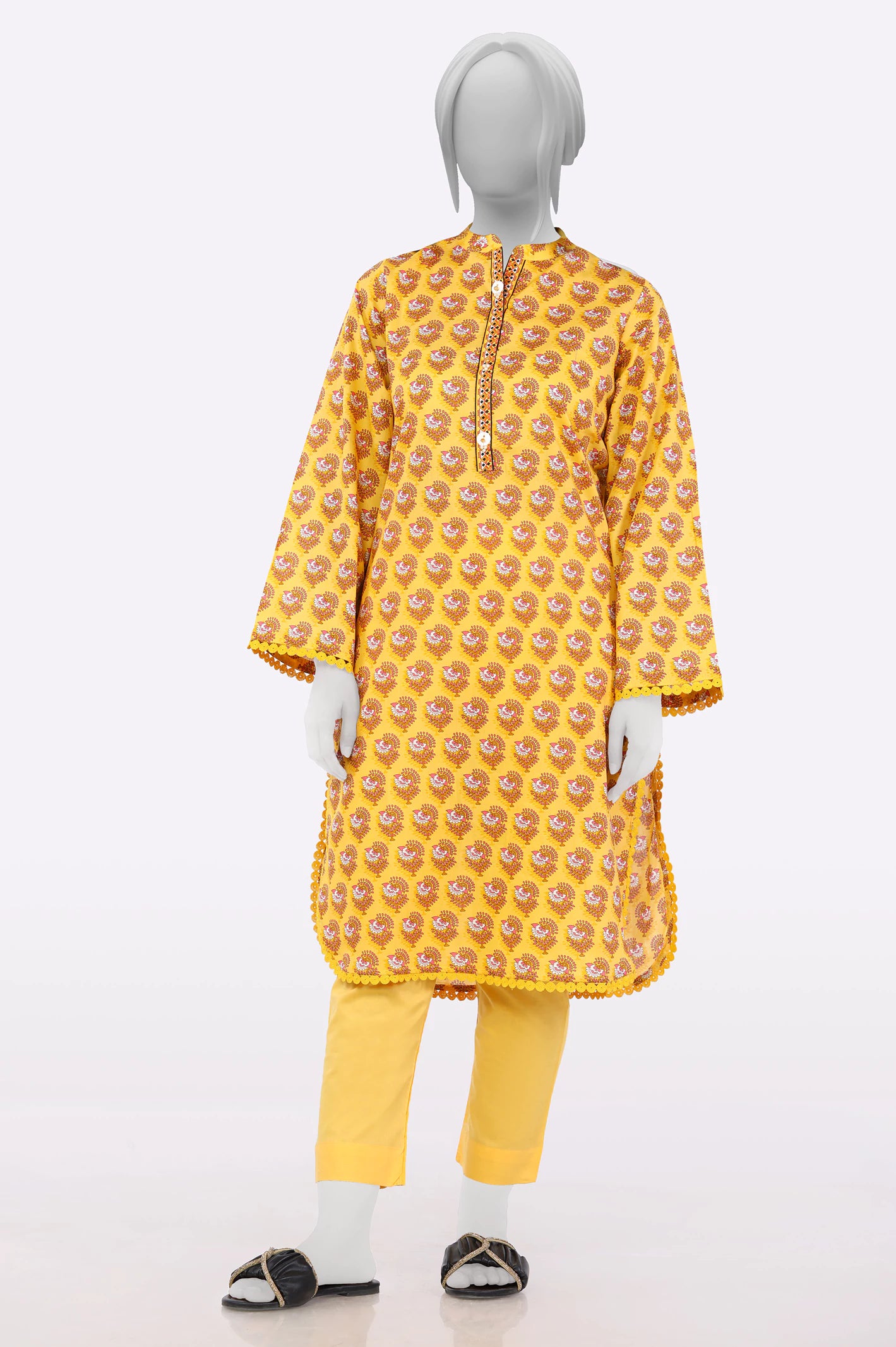 Mustard Printed 2PC