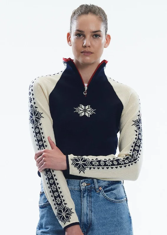 Dale of Norway - Geilo Women's Sweater - Navy/Off-White/Raspberry