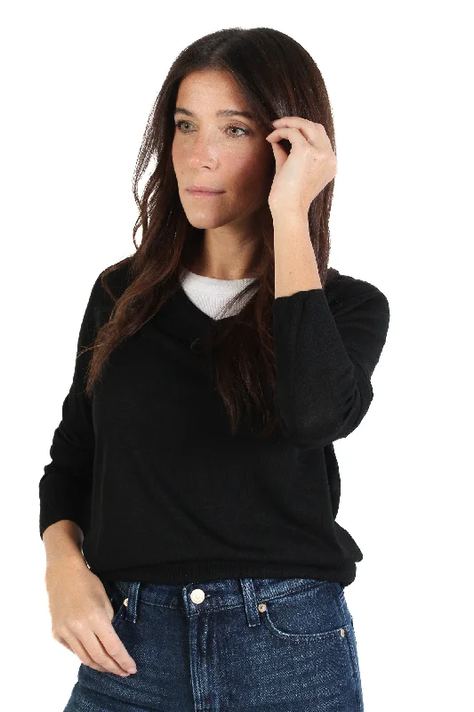 Black V-neck Sweater