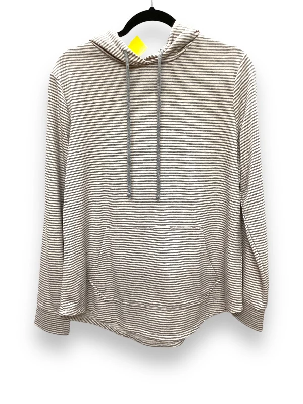 Sweatshirt Hoodie By Workshop In Striped Pattern, Size: L