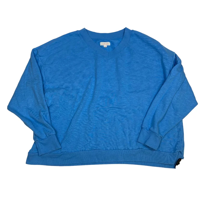 Sweatshirt Crewneck By Colsie In Blue, Size: L