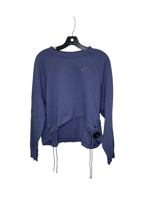 Athletic Sweatshirt Crewneck By Nike In Blue, Size: L