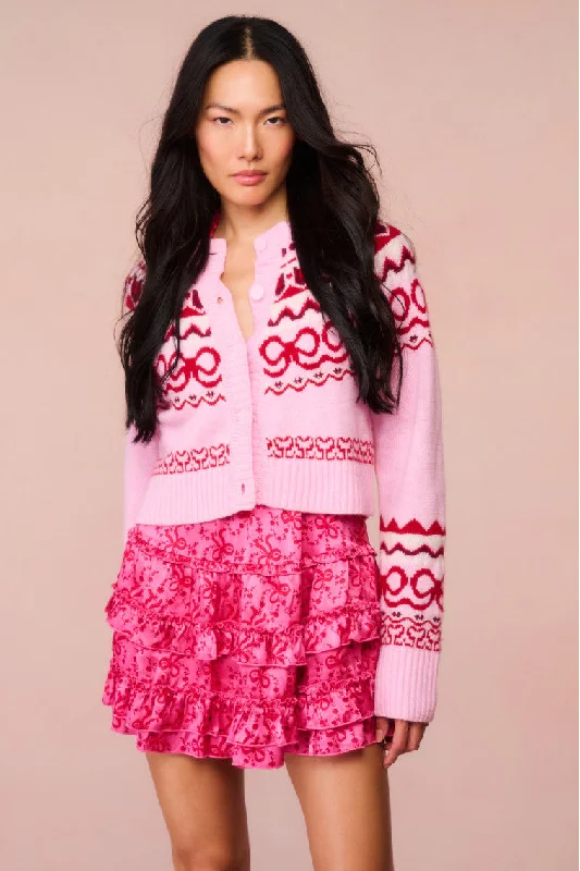 Shantae Wool Knit Cardigan - CHERRY JUBILEE