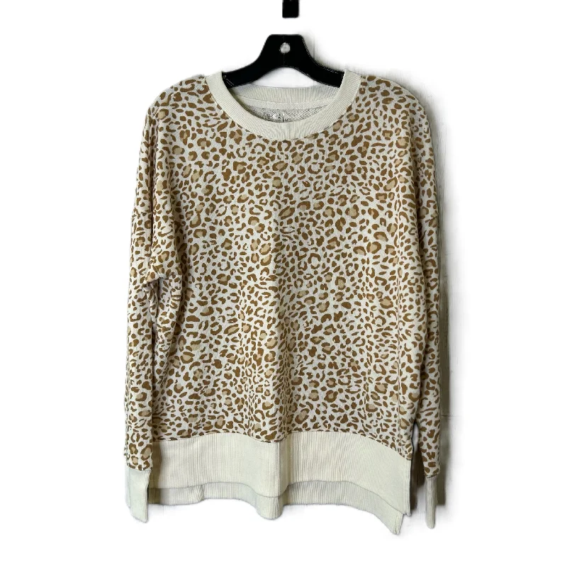 Sweatshirt Crewneck By Time And Tru In Animal Print, Size: M