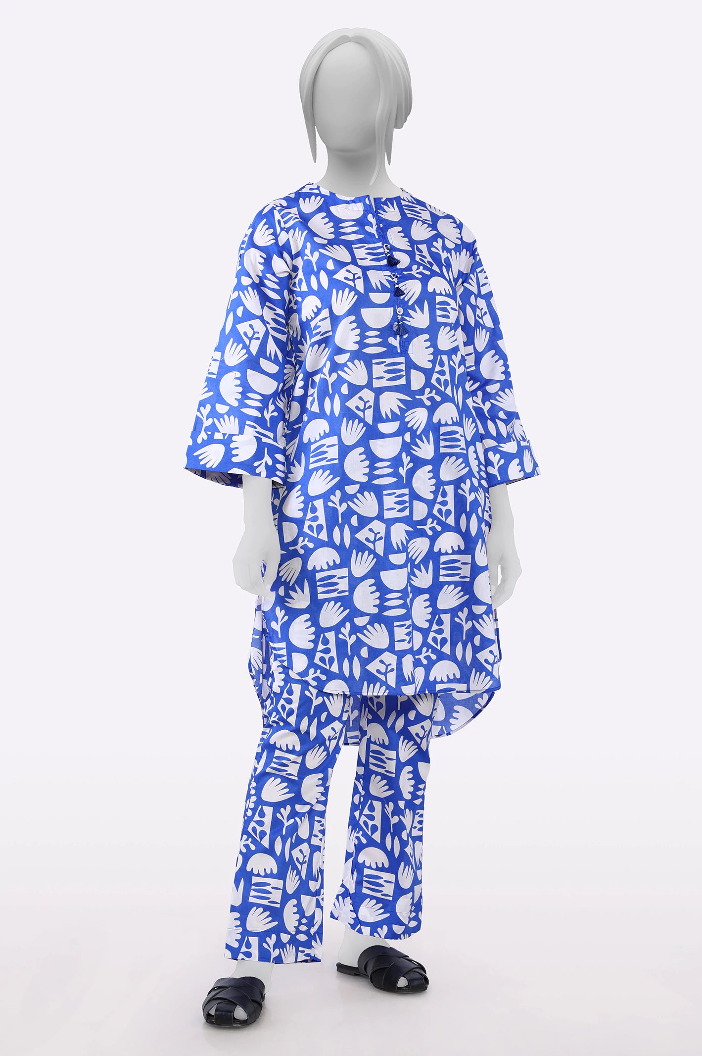 Blue Printed 2PC