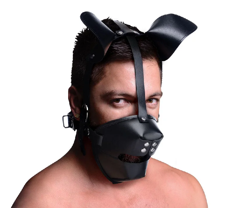 Pup Puppy Play Hood and Breathable Ball Gag