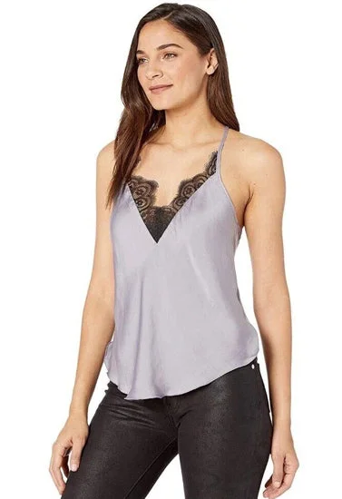 Women's floral Lace Satin V- Neck Cami Top