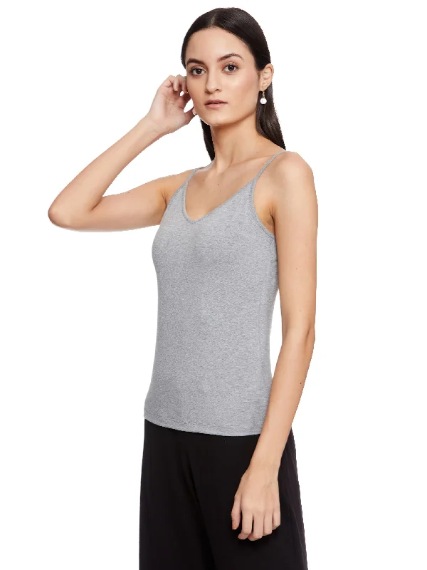 EMILY SPAGHETTI STRAP INNER (HEATHER GREY)