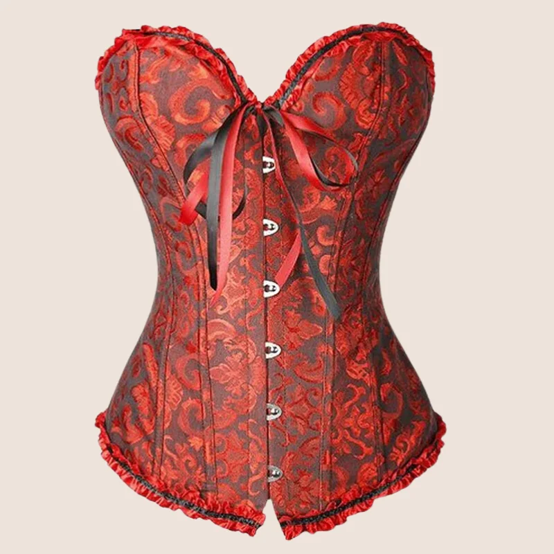 Women Lace-Up Printed Corset