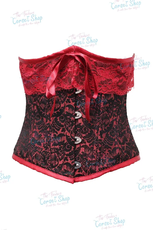 Black / Red Brocade 100