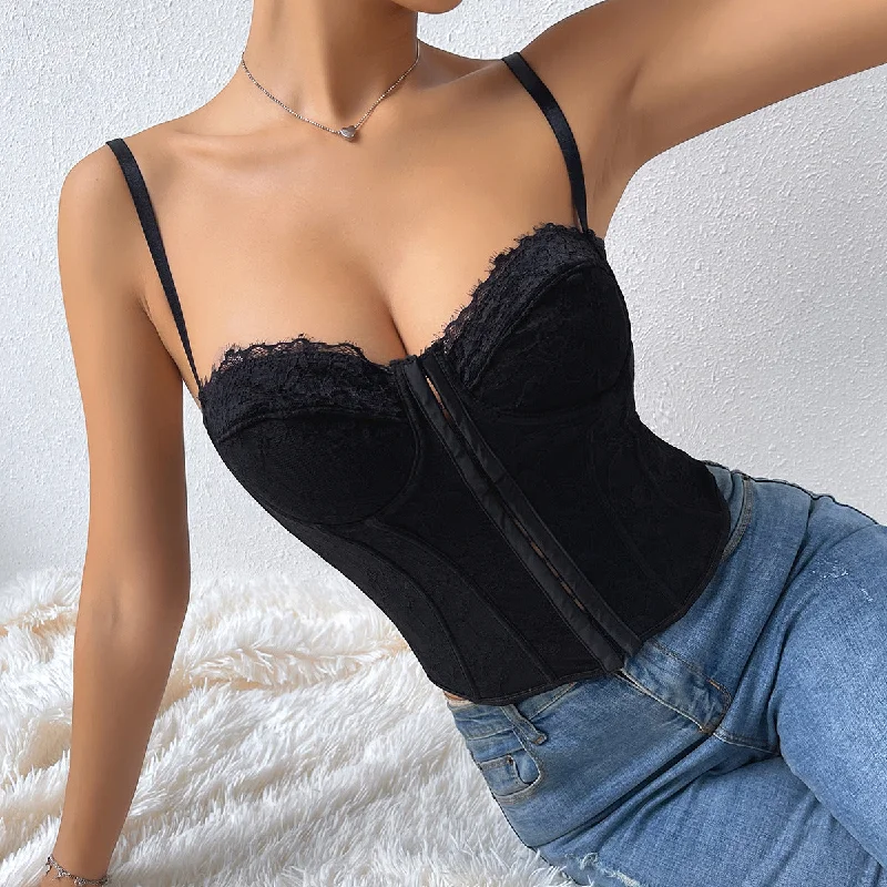 Classic Bliss Criss Cross Back Corset Top