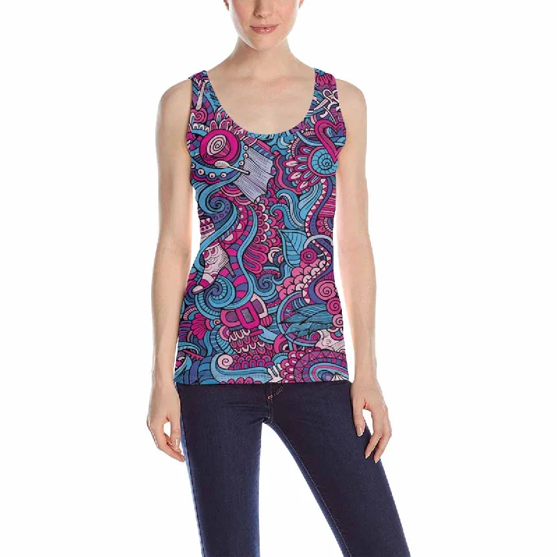 Women's Tank Top print with pattern with female fashion things