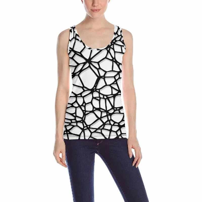 Women's Tank Top print with abstract mosaic pattern