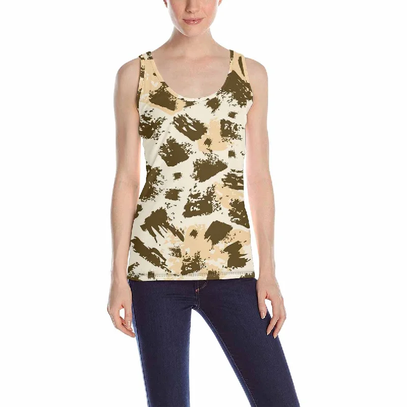 Women's Tank Top print with animals doodle skin pattern