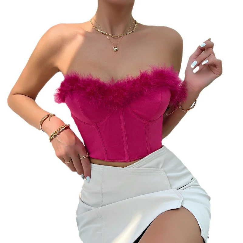 Flirtatious Furry Corset Top