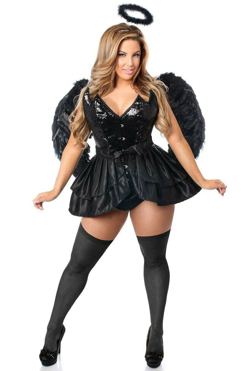 4 PC Fallen Angel Corset Costume