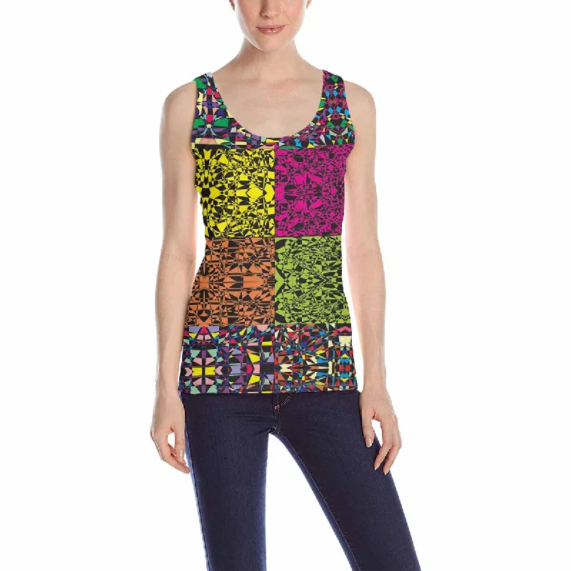 Women's Tank Top print with colorful art pattern