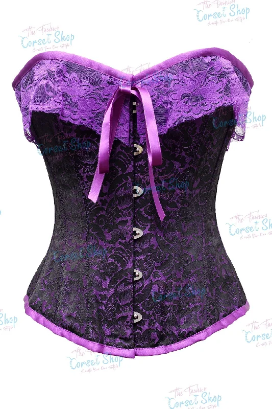 Black / Purple Brocade 100