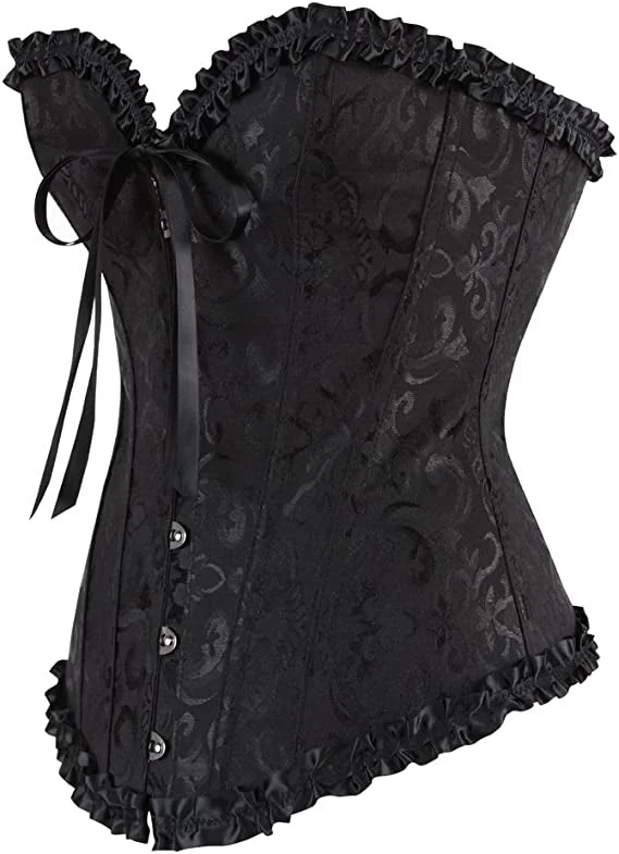 Midnight Whisper Embroidered Corset