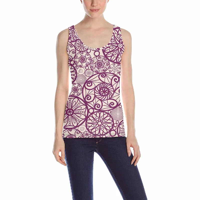 Women's Tank Top print with graphic Abstract circles pattern