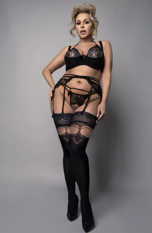 Ballerina  Black/Skin Hold Ups Plus