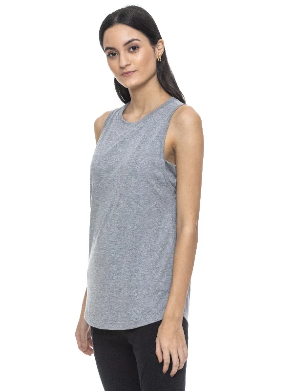 RACHEL MUSCLE TEE TANK (HEATHER GREY)