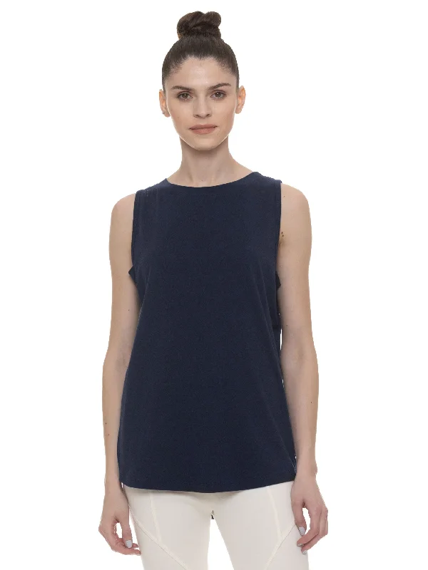 RACHEL MUSCLE TEE TANK (NAVY)