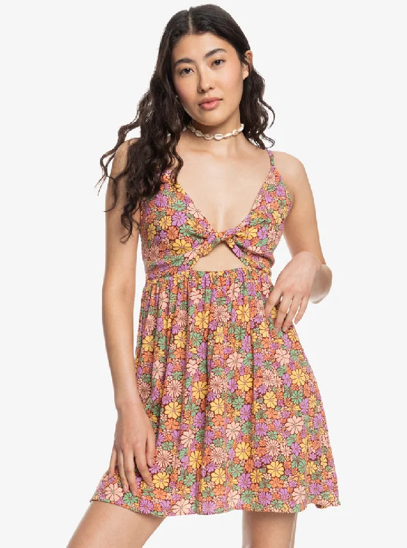 Roxy Evening Glow Again Dress-Root Beer