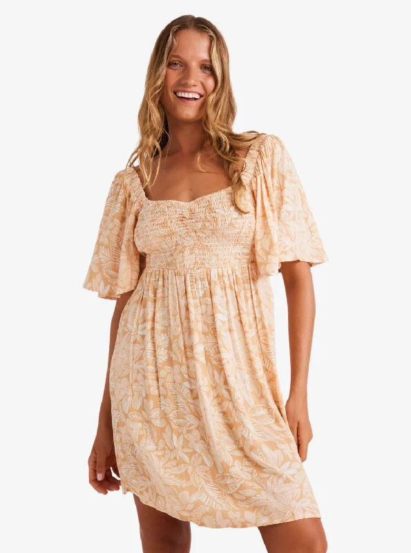 Roxy Golden Dawn Dress-Egret