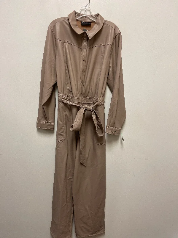 Jumpsuit By Lane Bryant In Tan, Size: 2x