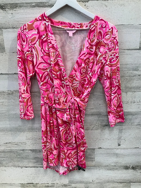 Romper By Lilly Pulitzer In Pink & White, Size: S