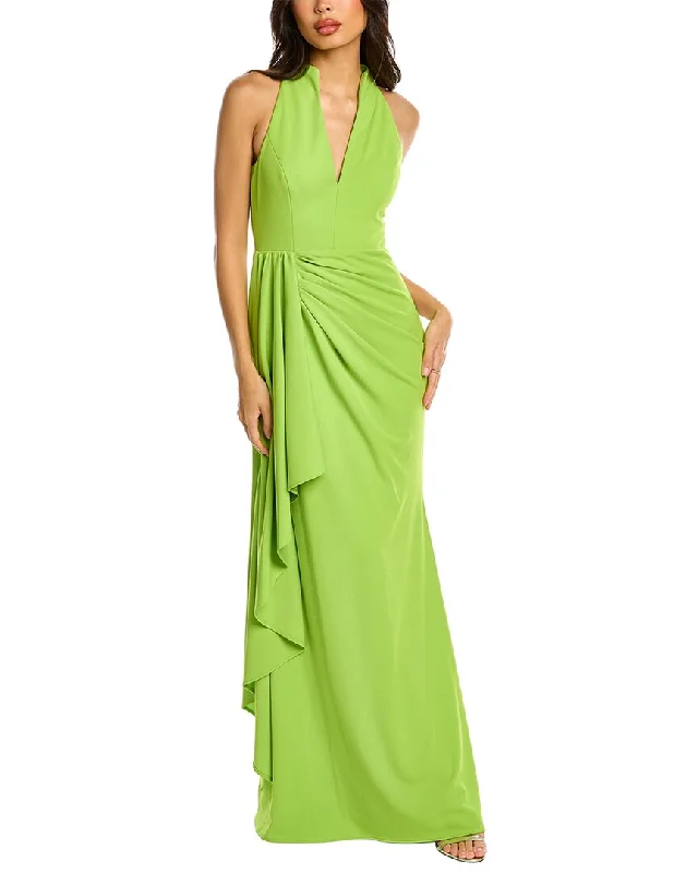 Badgley Mischka Side Drape Gown