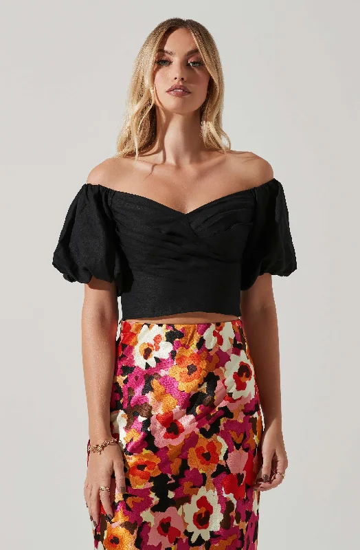 Laurana Off Shoulder Puff Sleeve Top