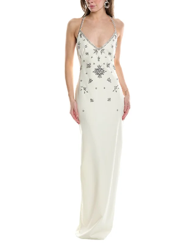 Marchesa Notte Embellished Column Gown