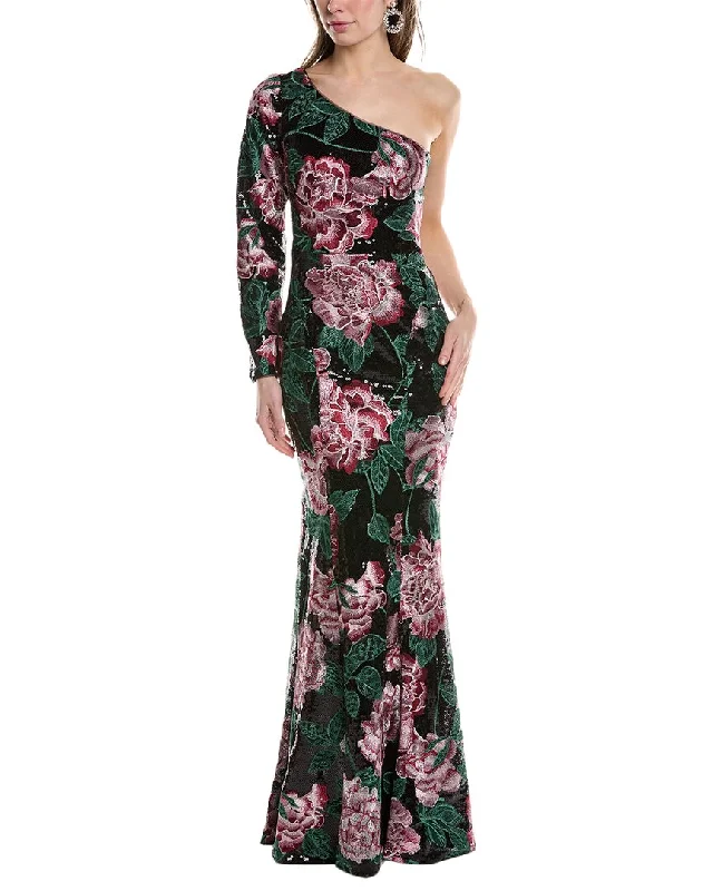 Marchesa Notte One-Shoulder Gown