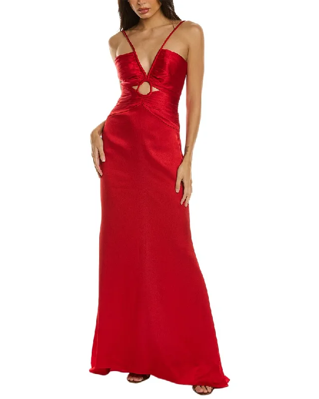 ML Monique Lhuillier Satin Gown