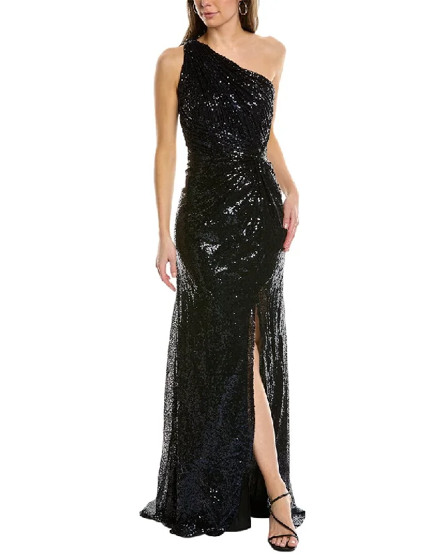 Rene by Rene Ruiz Collection One-Shoulder Sequin Gown