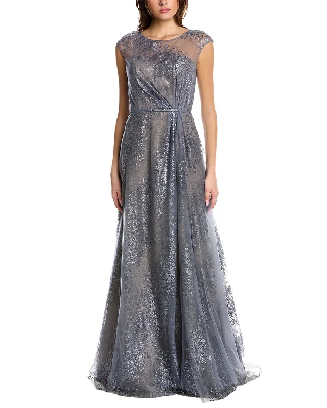 Rene Ruiz Glitter A-Line Gown