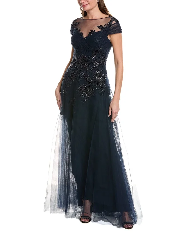 Teri Jon by Rickie Freeman Jacquard Ball Gown