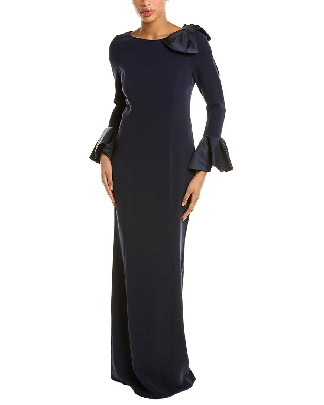 Teri Jon Crepe Column Gown