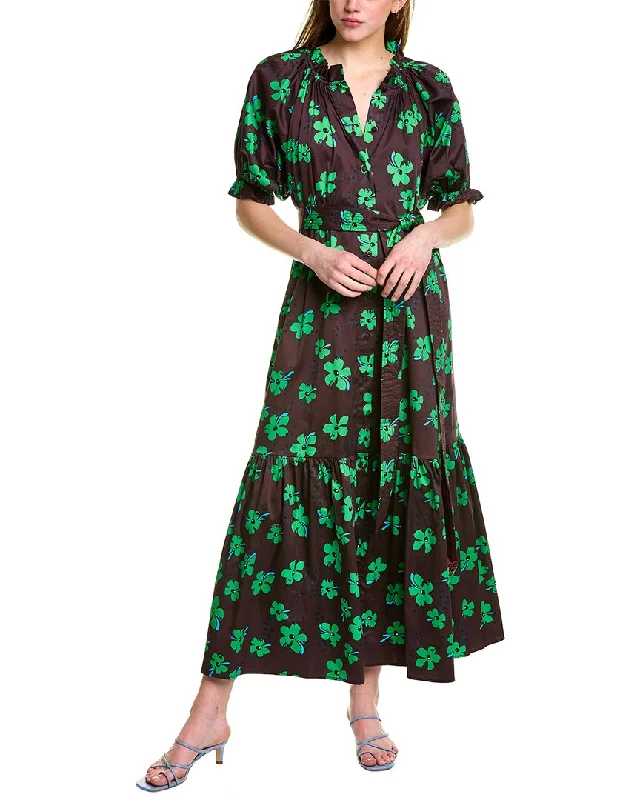 Cynthia Rowley Tie Waist Midi Dress