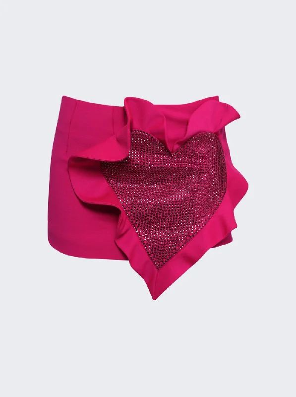 Heart Ruffle Mini Skirt