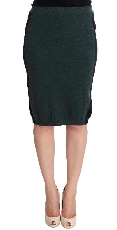 MILA SCHÖN  Wool Blend Pencil Women's Skirt