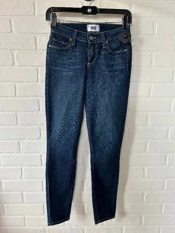 Blue Denim Jeans Skinny Paige, Size 0