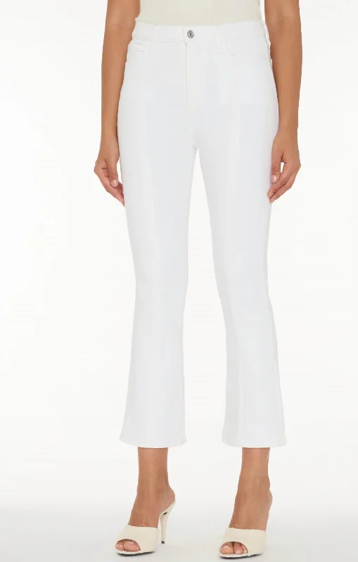 Pintuck Slim Kick Jeans In Soleil