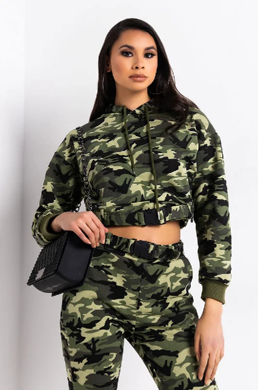 EASY TO SAY SWEATSHIRT GREEN CAMO