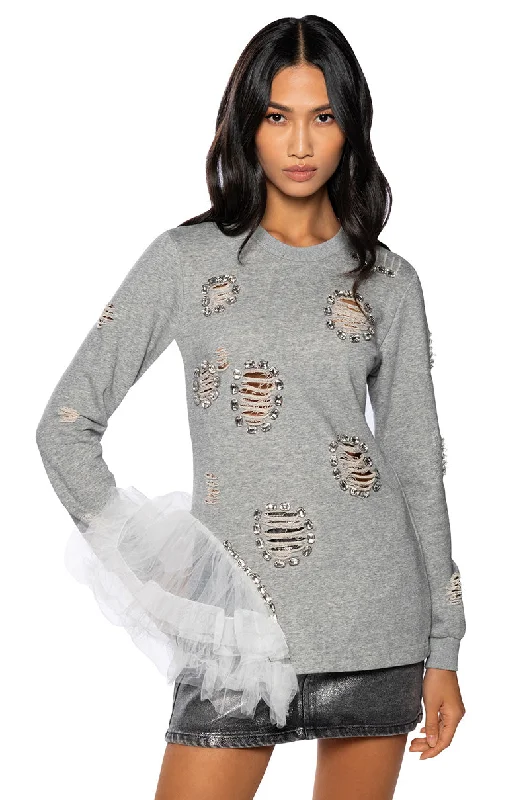 MARIELLA EMBELLISHED SWEATSHIRT