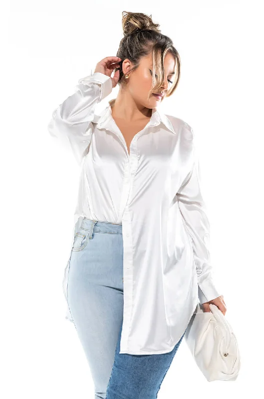 READY FOR ANY OCCASION SATIN SHIRT PLUS SIZE