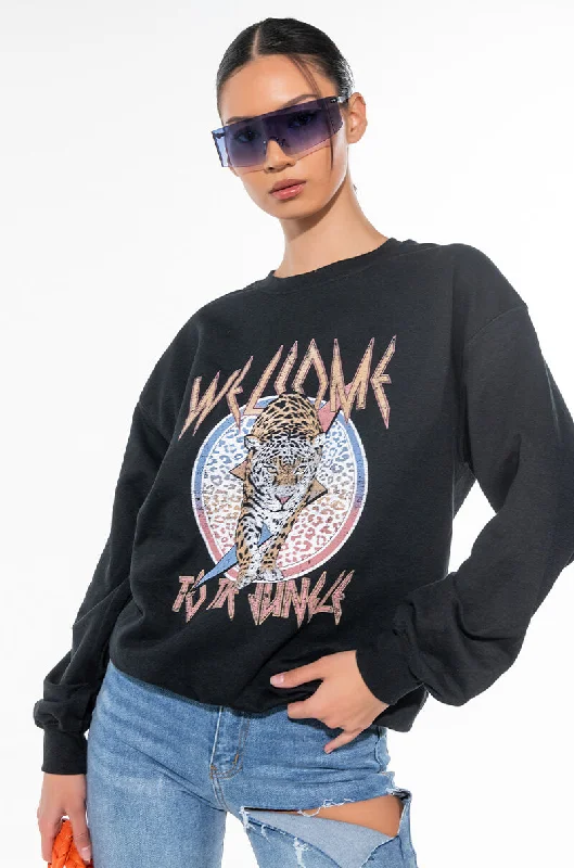 WELCOME TO THE JUNGLE CREW NECK SWEATSHIRT