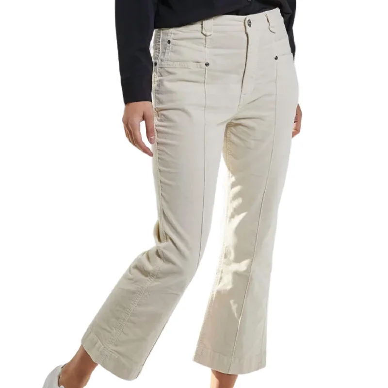 Brielle Velveteen Pant In Bone